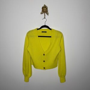 Elyse Walker Cropped Cashmere Cardigan S